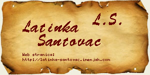 Latinka Santovac vizit kartica